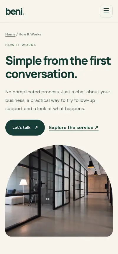 Beni. — How it works / mobile