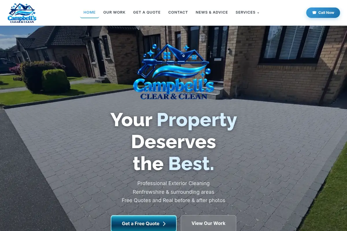 Campbell’s Clear & Clean — Business homepage