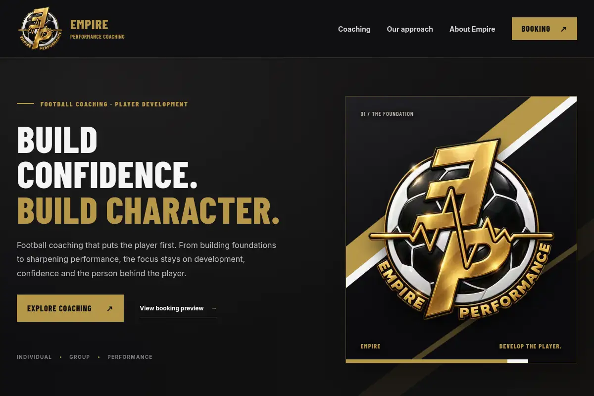 Empire Performance Coaching — Main website