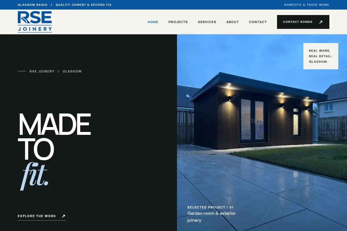 RSE Joinery — Joinery homepage