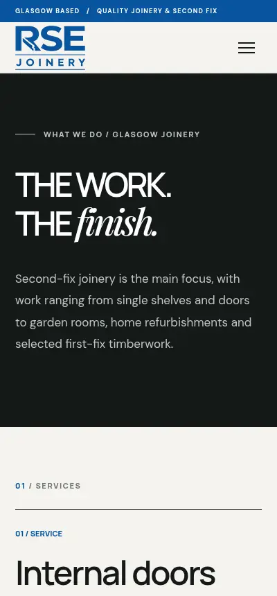 RSE Joinery — Services / mobile